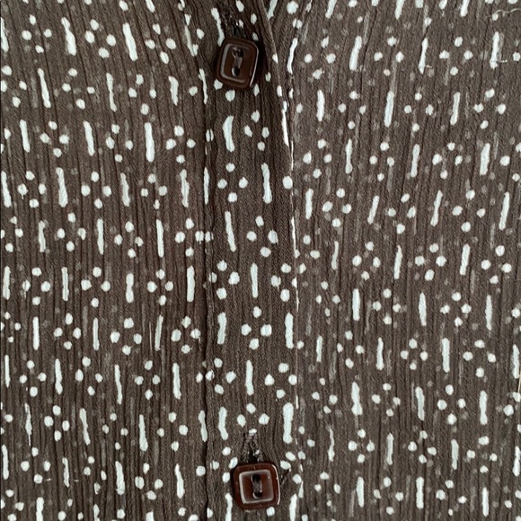 Semi-Sheer H&M Black & White Button Down Blouse - Picture 4 of 7